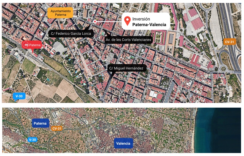 Inversión Paterna-localización